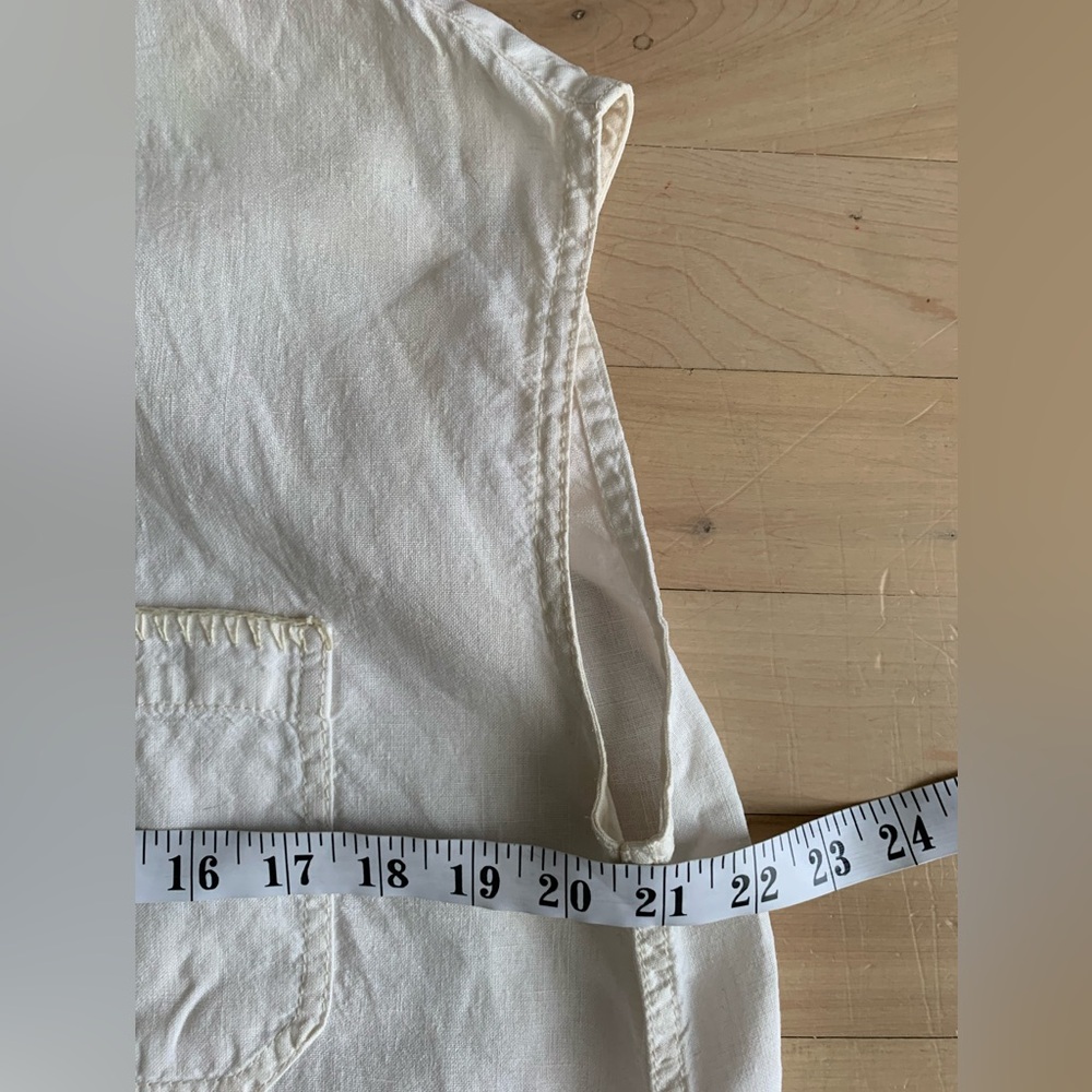 JW Anderson x Uniqlo - Linen Sleeveless Long Shirt Dress Cream | oversized - Picture 7 of 9